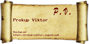Prokup Viktor névjegykártya